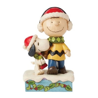 2025 JIM SHORE PEANUTS CHARLIE BROWN & SNOOPY ''BUNDLED IN FRIENDSHIP'' #6017237