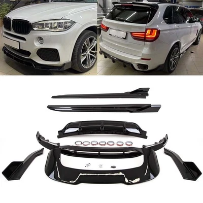 TRADE VEHICLE PARTS BMW X5 F15 Body Kit Transformed Front Splitter Rear Diffuser Side Skirt Spoiler