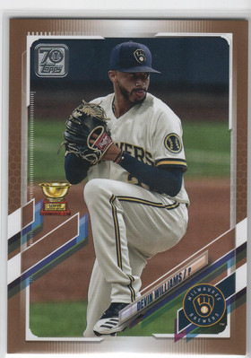 Devin Williams 2021 Topps #485 Gold #/2021 Milwaukee Brewers