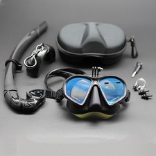 Adult Tempered Glass Diving Set Scuba Anti-Fog Goggles and Snorkeling Mask Tube