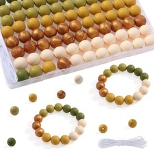 Song Xi 15mm Silicone Beads,5 Styles Yellow Silicone Beads for Keychain Makin...