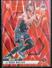 JaKobe Walter 2024-25 Panini Mosaic #234 Red Color Match - Mosaic RC - Raptors