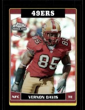 Vernon Davis 2006 Topps Chrome Black Refractor Rookie Card /199 #234. rookie card picture