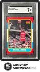 MICHAEL JORDAN SGC 7 1986-87 FLEER #57 ROOKIE CARD RC BULLS NEAR MINT