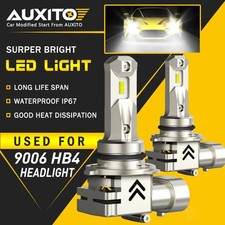 2x Auxito 9006 Hb4 Headlight Zes Bulb 24000lm Led Super White Kit Hid 10s Eoa 2x Auxito 9006 Hb4 Headlight Zes Bulb 24000lm Led Super White Kit Hid 10s Eoa