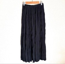 UNIQLO Ines Twist Pleated Long Skirt Black S