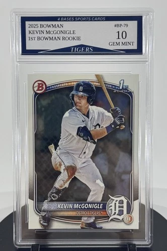 2025 Bowman Kevin McGonigle Tigers 1st Bowman Rookie Card #BP-79 Gem Mint 10