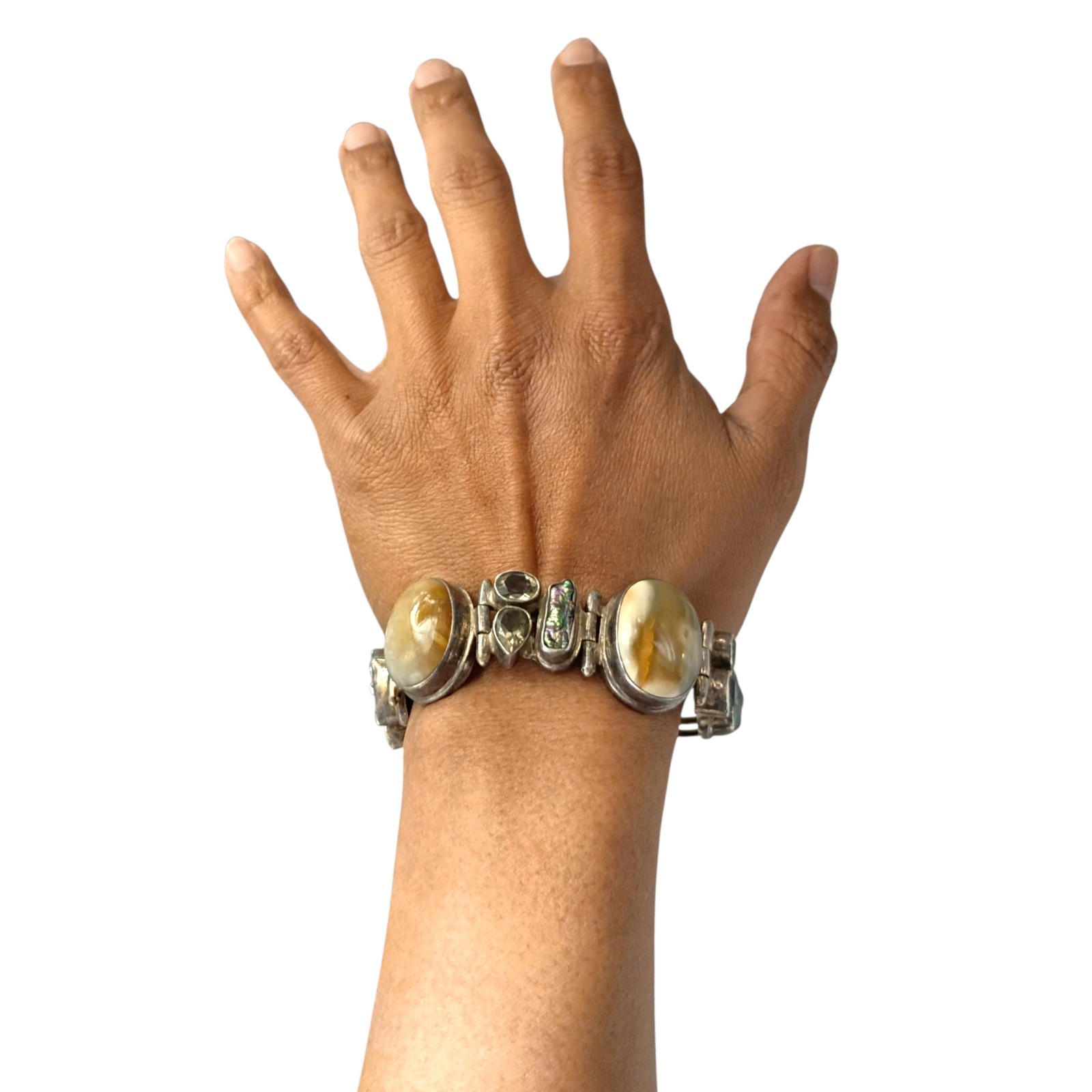 Skillfully Hand Crafted 1980s Multi Gemstone Ster… - image 8