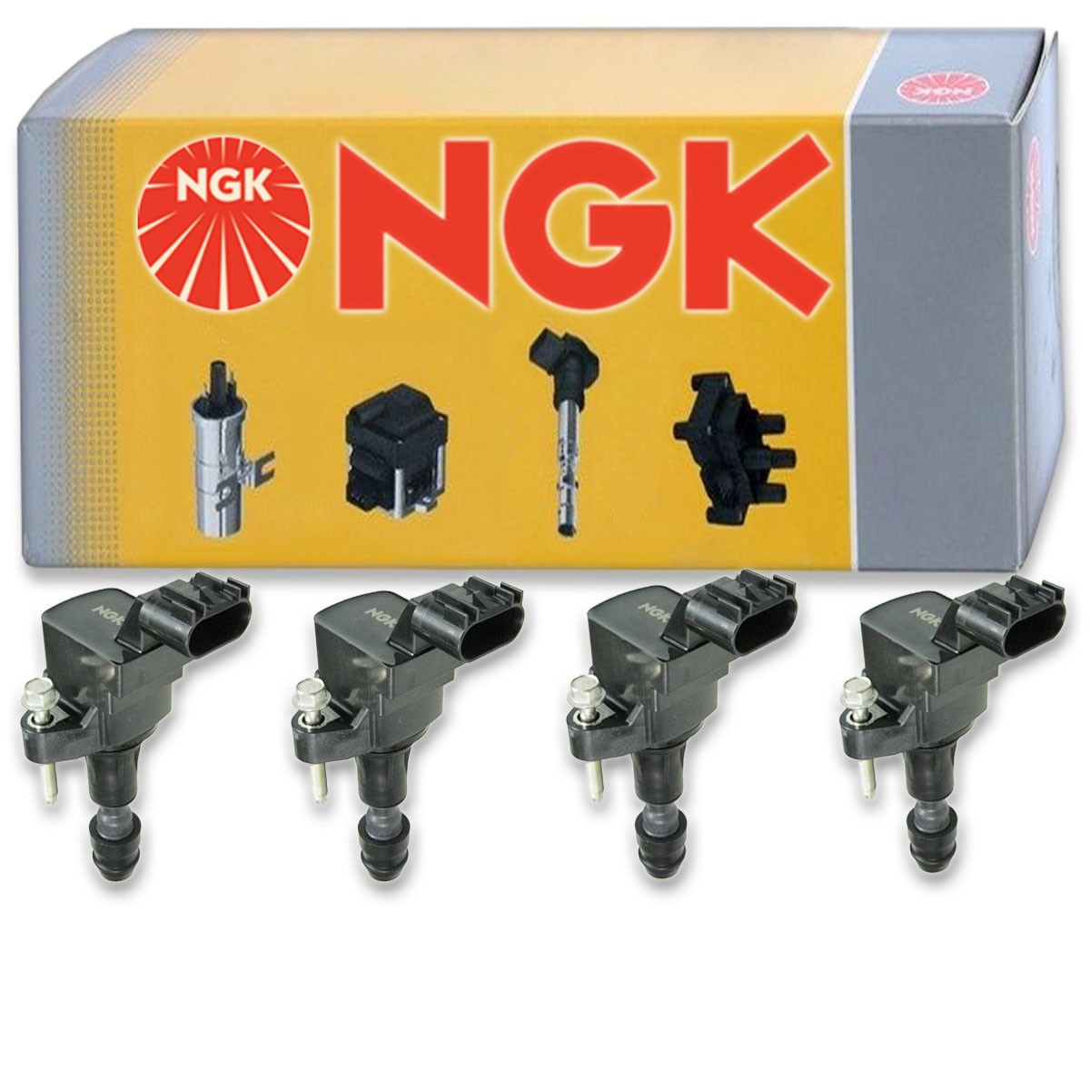 4 pcs NGK Ignition Coil for 2006-2010 Pontiac G6 2.4L L4 - Spark Plug Tune qr