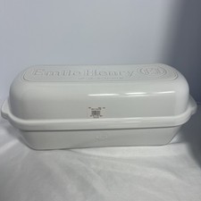 Emile Henry French Ceramic Italian Bread Loaf Baker Large White, Williams Sonoma