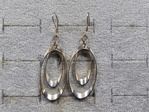 GRANDMA GRABE'S BEAUTIFUL VINTAGE 925 STERLING SILVER OVAL RINGS EARRINGS