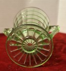 Vintage Hocking Block Optic Uranium Green Depression Glass Footed Sugar — photo 5