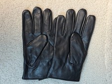 Premium Black 100 Leather Gloves Size Large Warm Winter Gloves