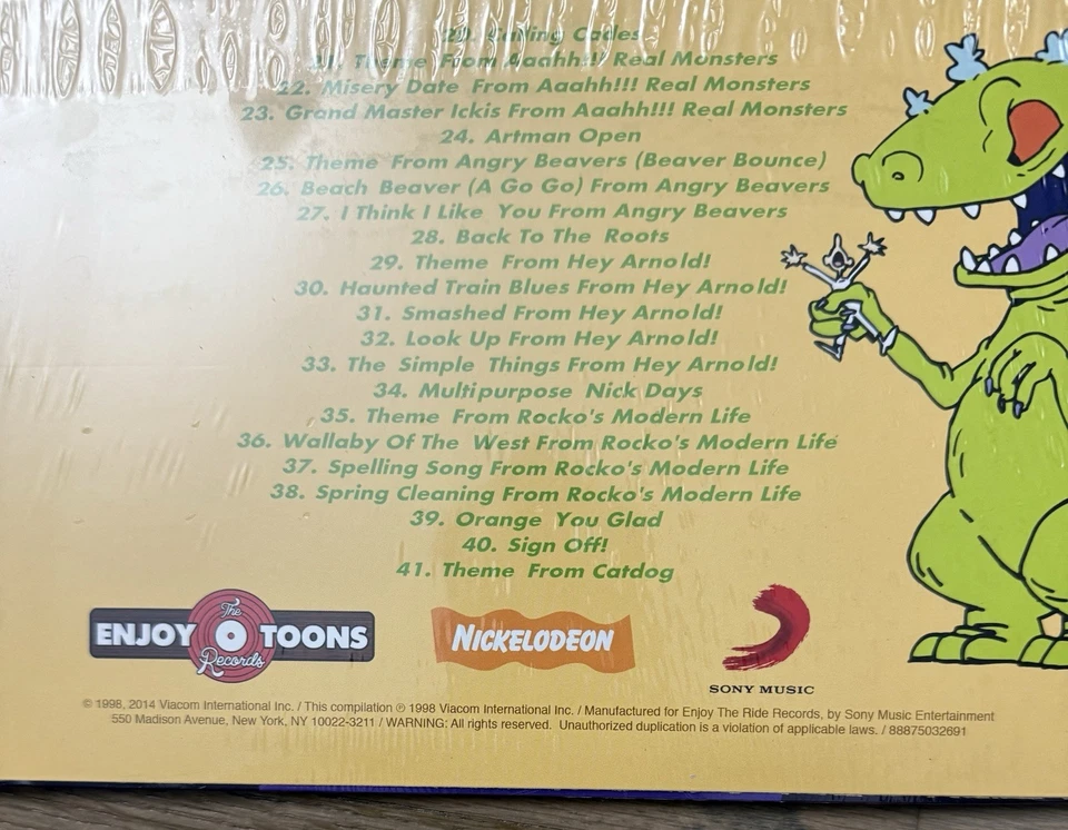 The Best of Nickelodeon Nicktoons Vinyl Clear Green LP 2014 Nickelodeon RARE - Image 3 of 4