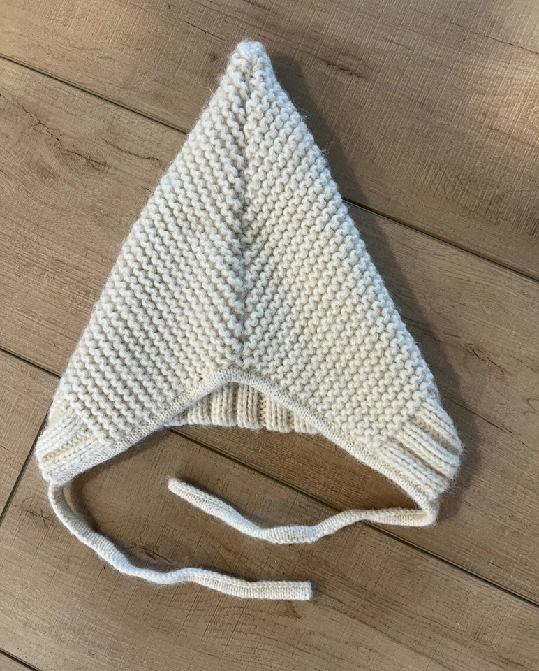 Sombrero de bebé Hanna Andersson alpaca elfo gnomo tejido marfil - talla PEQUEÑA Foto 3 de 4