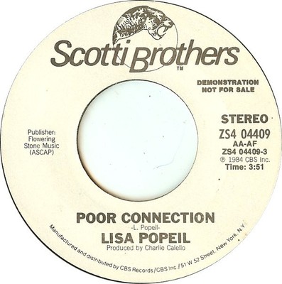 Lisa Popeil - Poor Connection (7'', Single, Promo)
