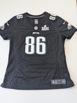 Nike Philadelphia Eagles #86 Zach Ertz Super Bowl LII 52 Black Alt Jersey, Large