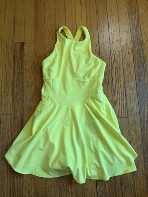 Lululemon Athletica Dress Womens 6 Yellow Halter Tennis Athletic Fit Flare  Skort | eBay