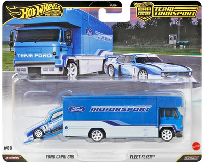 Hot Wheels Team Transport Ford Capri Gr. 5 + Fleet Flyer 1:64 Neu OVP