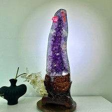 28.49LB Natural Brazilian Amethyst Crystal Cave Stone Cluster Quartz  Geode Heal