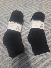 2 6 Pairs XERSION Women's Black Cushioned Quarter Socks Shoe Size 4-10 NWT