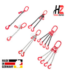 Anschlagkette 6mm EN 818-4 GK8 Kettengehänge 1-2-4 Strang schwarz verzinkt