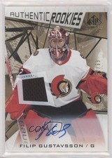 2021 SP Game Used Authentic Rookies Gold Jersey 57/99 Filip Gustavsson Auto 0pz2