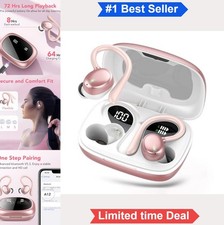 Wireless Earbuds Bluetooth 5.3 Sports Earhook IPX7 Waterproof 72H Playtime