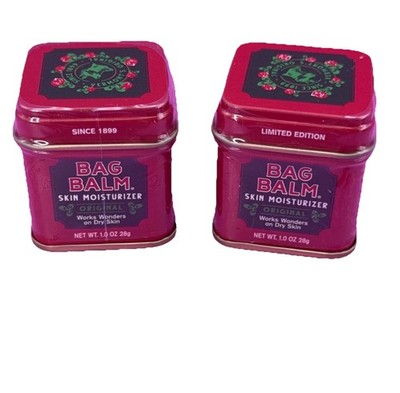 2 BAG BALM Skin Moisturizer Original LIMITED EDITION ~ 1.0 oz TINS X 2 SEALED