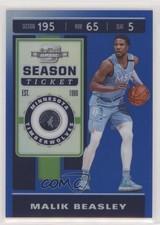 2019-20 Panini Contenders Optic Season Ticket Blue Prizm 14/99 Malik Beasley 5y7