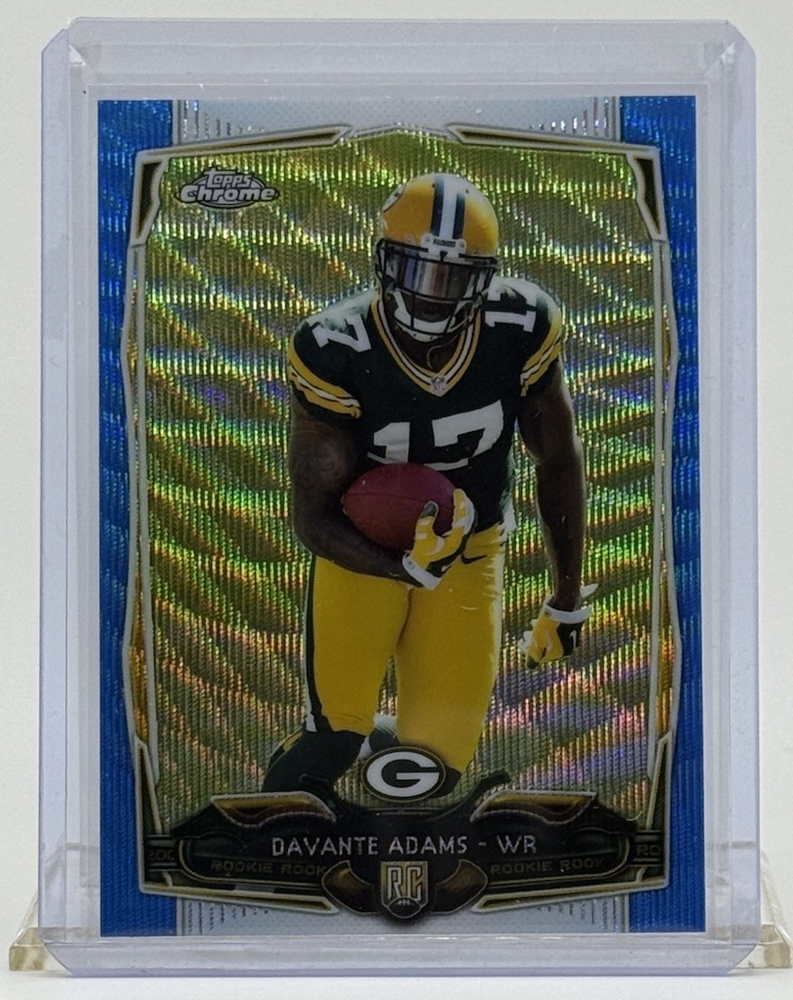 2014 Topps Chrome - Davante Adams #114 Blue Wave Refractor (RC) Facing Forward