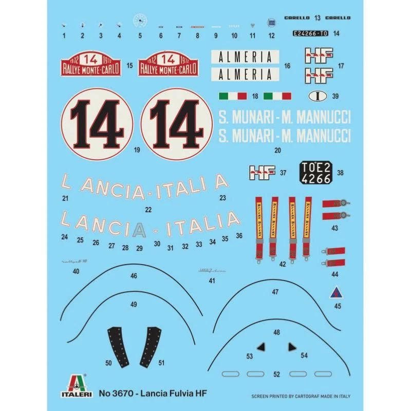 1/24 Modello Lancia Fulvia HF Rallye Monte Carlo 1972 - ITALERI - ITA3670 - Immagine 2 di 3