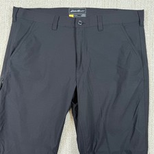 Eddie Bauer Men 38x32 Black Travex Performance Stretch Straight Hiking Pants
