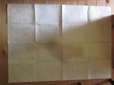 Shiga Prefecture Map RitTown 1965 Torn, Antique Old Japanese Map, Used Japan dd6