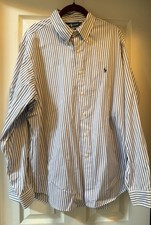 Camicia uomo RALPH LAUREN in cotone vestibilità classica nuova senza etichette - 17,5/34-35