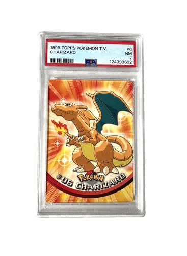 1999 TOPPS POKEMON TV #6 CHARIZARD PSA 7 - Amazing Pokemon Card!