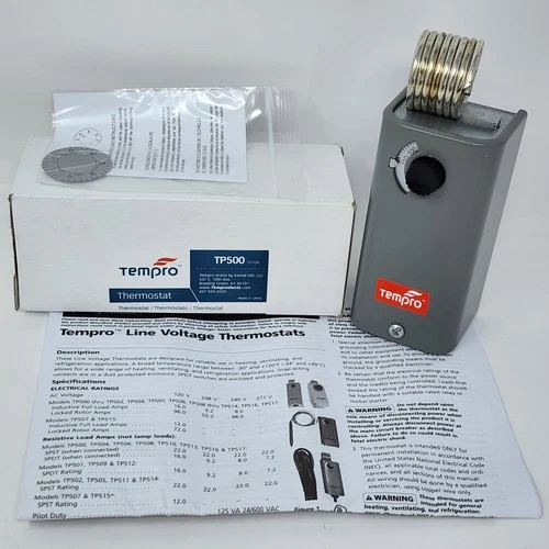 Tempro TP500 Thermostat Heat & Cool Single Stage SPDT 30°-110°F