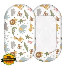 Baby Bassinet Sheet Animal Theme Crib Sheet Boys Girls 32x16in Cradle