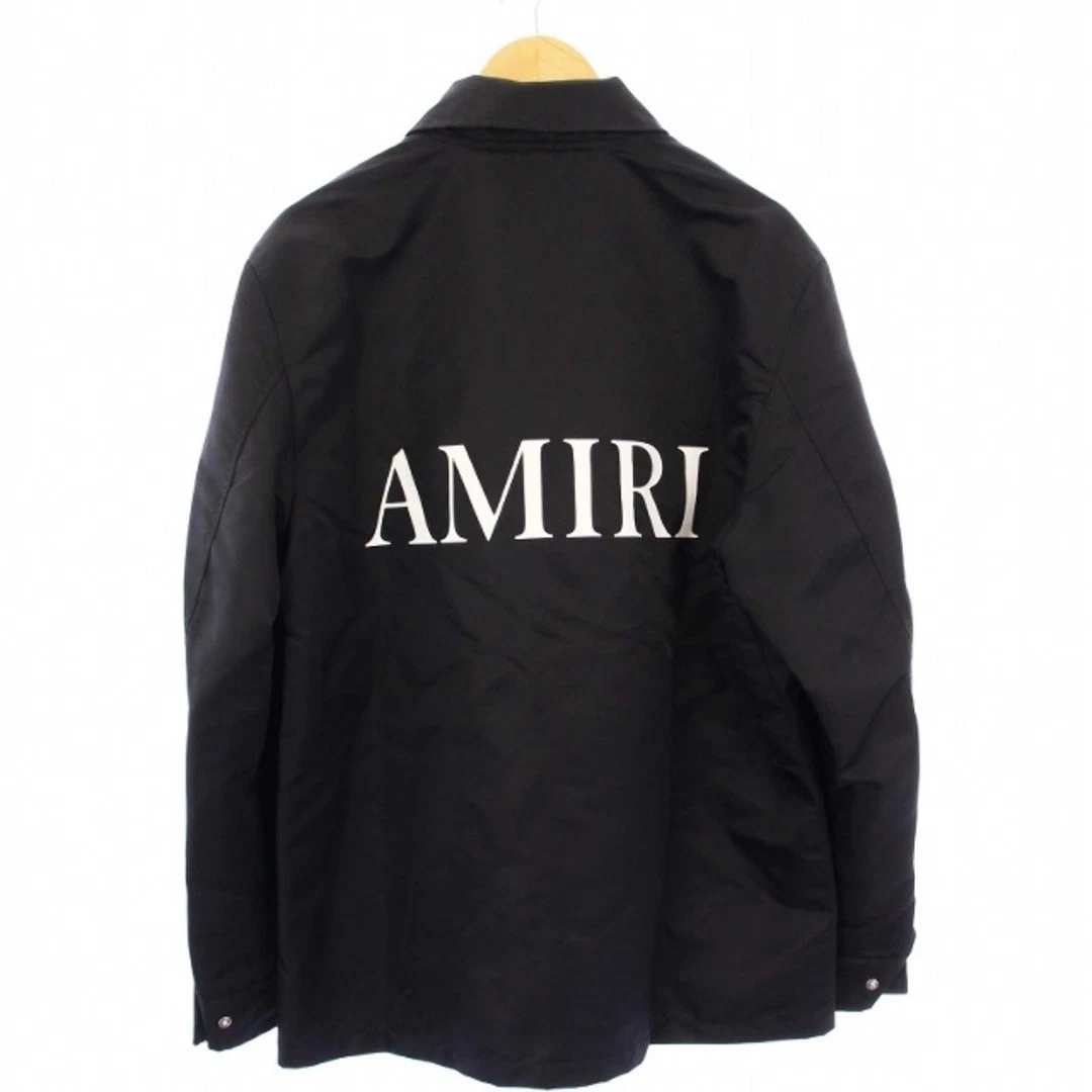 Amiri 24AW MA COACH JACKET BLUSON CAPOSPALLA M NERO SRAMOULW1014 KH AA Usat