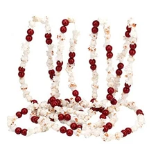 TFTAFAN 12 feet Christmas Tree Garland Artificial Popcorn Garlands Bead 