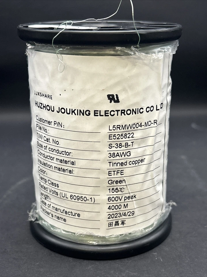 Alambre magnético Luxshare verde - calibre 38 AWG - 155 °C - cobre estañado - 4000 m *NUEVO* Foto 2 de 4