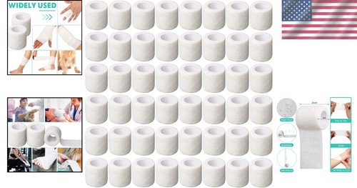 Breathable Self-Adhesive Bandage Wraps for Body & Pets - 64 Rolls, 2" x 5 Yards - 第 2/8 張圖片