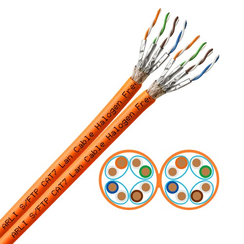 100m Cat7 Verlegekabel duplex Messer Netzwerkkabel Twin Kabel Netzwerk Kupfer - Bild 2 von 12