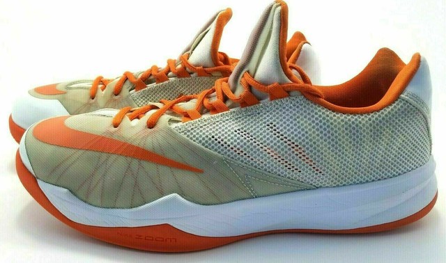 orange and white nike basketball shoes
