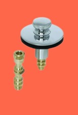 Push Pull Replacement Universal Drain Stopper with 5/16 or 3/8 Pins, Chrome