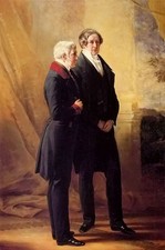 Oil painting - arthur wellesley, 1st duke of wellington with sir robert peel art