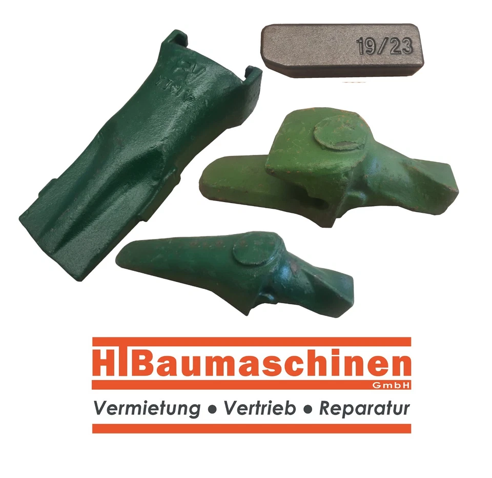 HT-BAUMASCHINEN Aufsteckzahn Flach Typ "TYL" für Esco Zahnsystem Super V Baugröße 19 / V19TYL