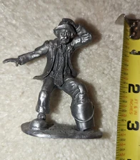 Pewter Hudson Figurine Clown Hobo BUCKET BRIGADE 2005 1980 3" art statue decor