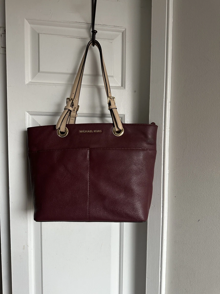 Michael kors tote bag burgundy Clearance