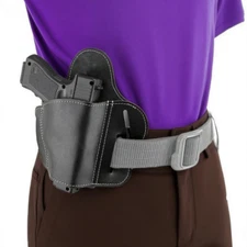 Tactical Right Hand OWB Gun Holster Leather Concealed Carry Belt Pistol Holster